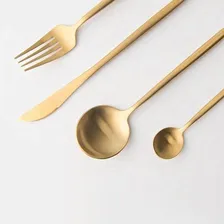 Набор столовых приборов Maison Maxx Stainless Steel Modern Flatware Set (Gold/Золотой)