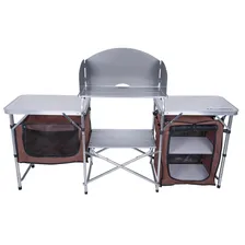 Кухня складная для кемпинга Mountech, Kitcnen Box, Steel, 175-40см, высота 40/70/80см