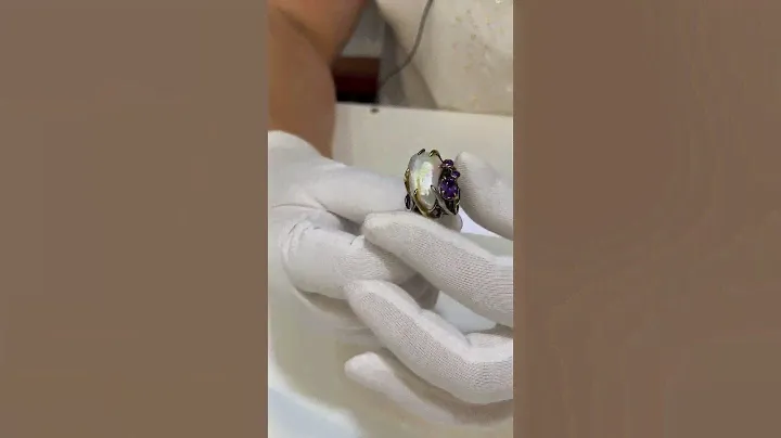 серебро 925-й пробы жемчуг барокко и аметист 17,5 размер цена 25 000 +7-900-167-21-63 WhatsApp