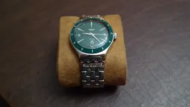 Swatch Irony 37mm Mechanical Stainless Steel Case Band Green Dial Mens...