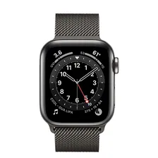 Умные часы Apple Watch Series 6 Graphite Stainless Steel Case with Milanese Loop 44mm (Серый космос/черный)