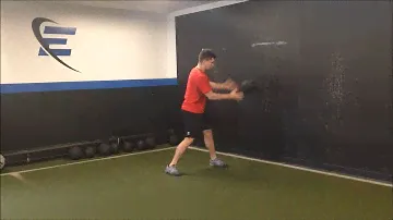STANDING MEDICINE BALL ROTATION SCOOP THROW 2 COUNT