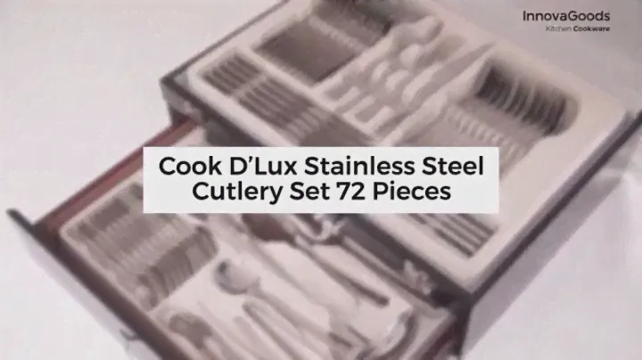 InnovaGoods Kitchen Cookware Cook D’Lux Stainless Steel Cutlery Set 72 Pieces